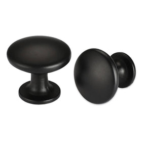 30 Pack Modern Round Black Drawer Knobs For Kitchen Cabinets(LS6050BK) -Homdiy