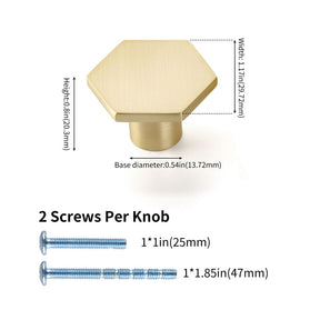 15 Pack Brushed Brass Cabinet Knobs Gold Dresser Knobs for Bathroom(LS6275GD) -Homdiy
