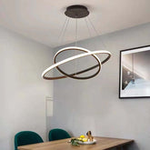 Modern Black Rings Circle Led Chandelier For Living Room -Homdiy