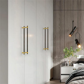 Modern Brass Cabinet Pulls Black & Gold Drawer Kitchen Cupboard Handles -Homdiy
