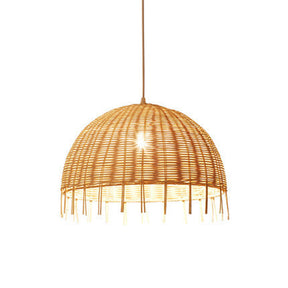 Round Pendant Light Rattan Hanging Lamps For Living Room -Homdiy