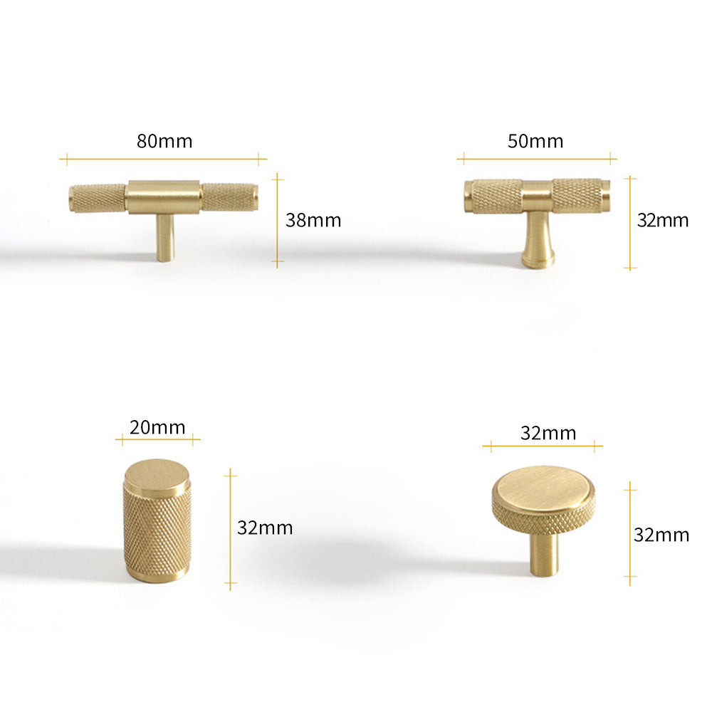 Modern Stylish Cylinder Gold Furniture Cabinet Door Handles -Homdiy