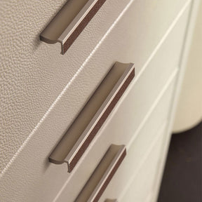 Leather Square Aluminum Alloy Cabinet Handles -Homdiy