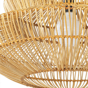Japanese Style Art Rattan Weaving Pendant Light -Homdiy