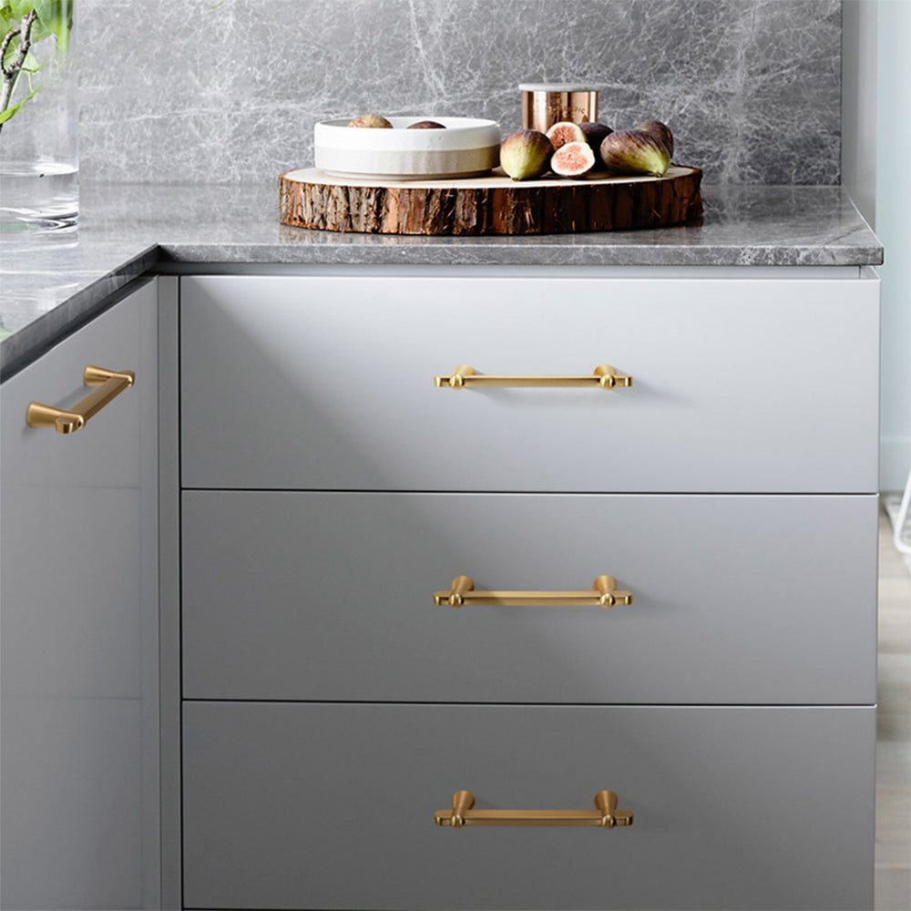 Brushed Brass Closet Cabinet Drawer Handle for Kitchen -Homdiy