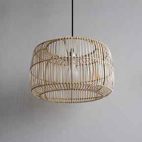 Lantern Shape Bamboo Chandeliers Japanese Style Pendant Light -Homdiy