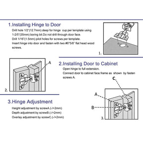 soft closing furniture door hinges for kitchen, 105° Opening (30 pack) -Homdiy