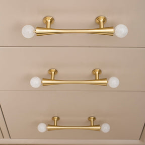 Personality Crystal Brass French Light Luxury Style Wardrobe Cabinet  Pull -Homdiy