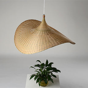 Straw Hat Small Bamboo Pendant Light -Homdiy