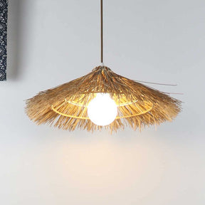 Wicker Lamp Shades Rattan Pendant Light Kitchen Pendant Lighting -Homdiy
