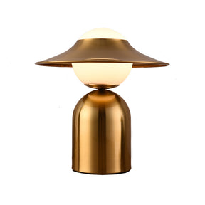 Modern Hat Glass Table Lamp Golden Ball LED Desk Lamp -Homdiy
