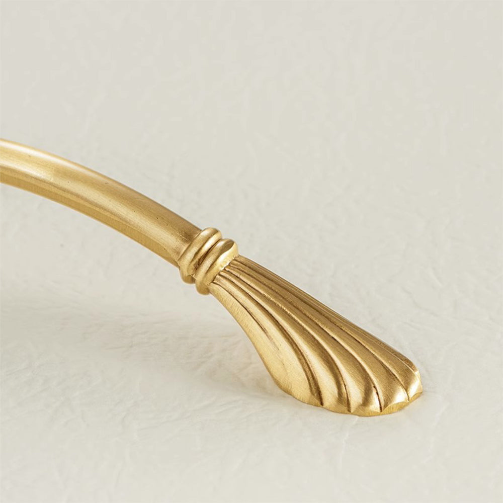 Elegant Brushed Brass Shell Dresser Handles -Homdiy