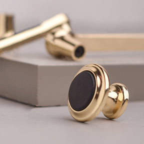 Modern Simple Gold Drawer Wardrobe Pulls Black Dresser Knobs -Homdiy