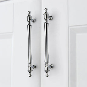Chrome-Plated Drawer Handle Wardrobe Handle Bright Silver Cabinet Door Handle -Homdiy