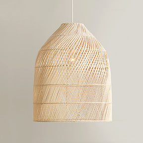 Crafts Wicker Pendant Lamp Natural Rattan Woven Chandelier -Homdiy