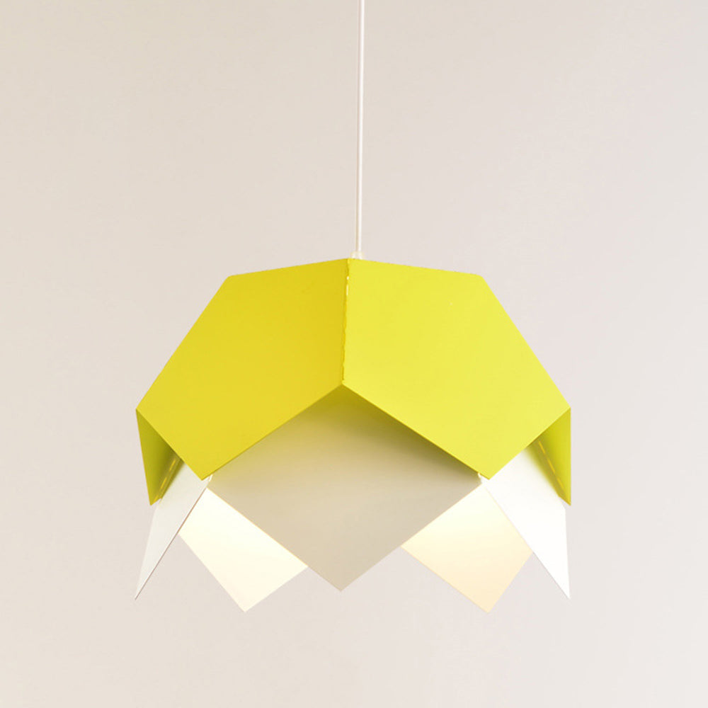 Folding Paper Color Iron Pendant Light for Bedroom Bedside -Homdiy