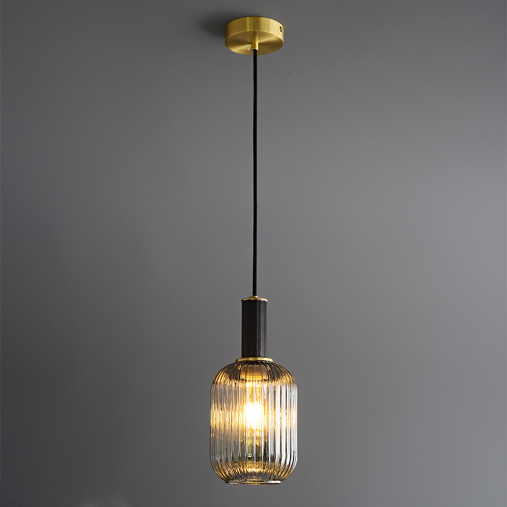 Vintage Oval Lantern Glass Pendant Light -Homdiy