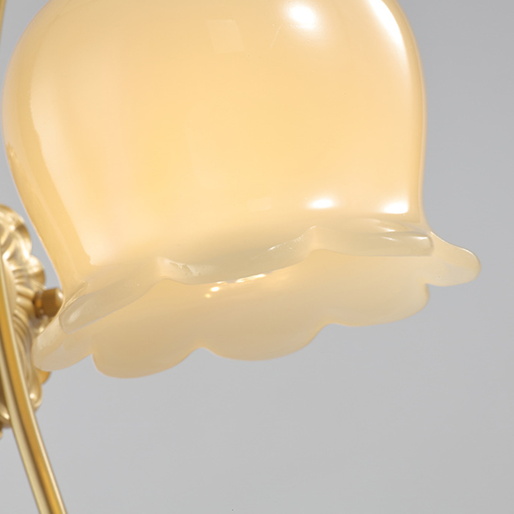 French Cream Small Glass Wall Lights -Homdiy