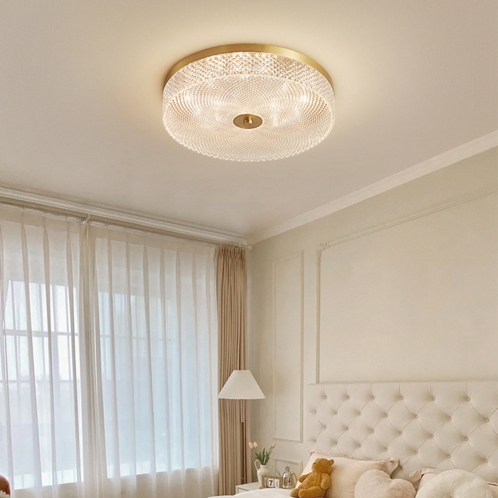 Modern Simple Crystal Copper Ceiling Light Fixture -Homdiy