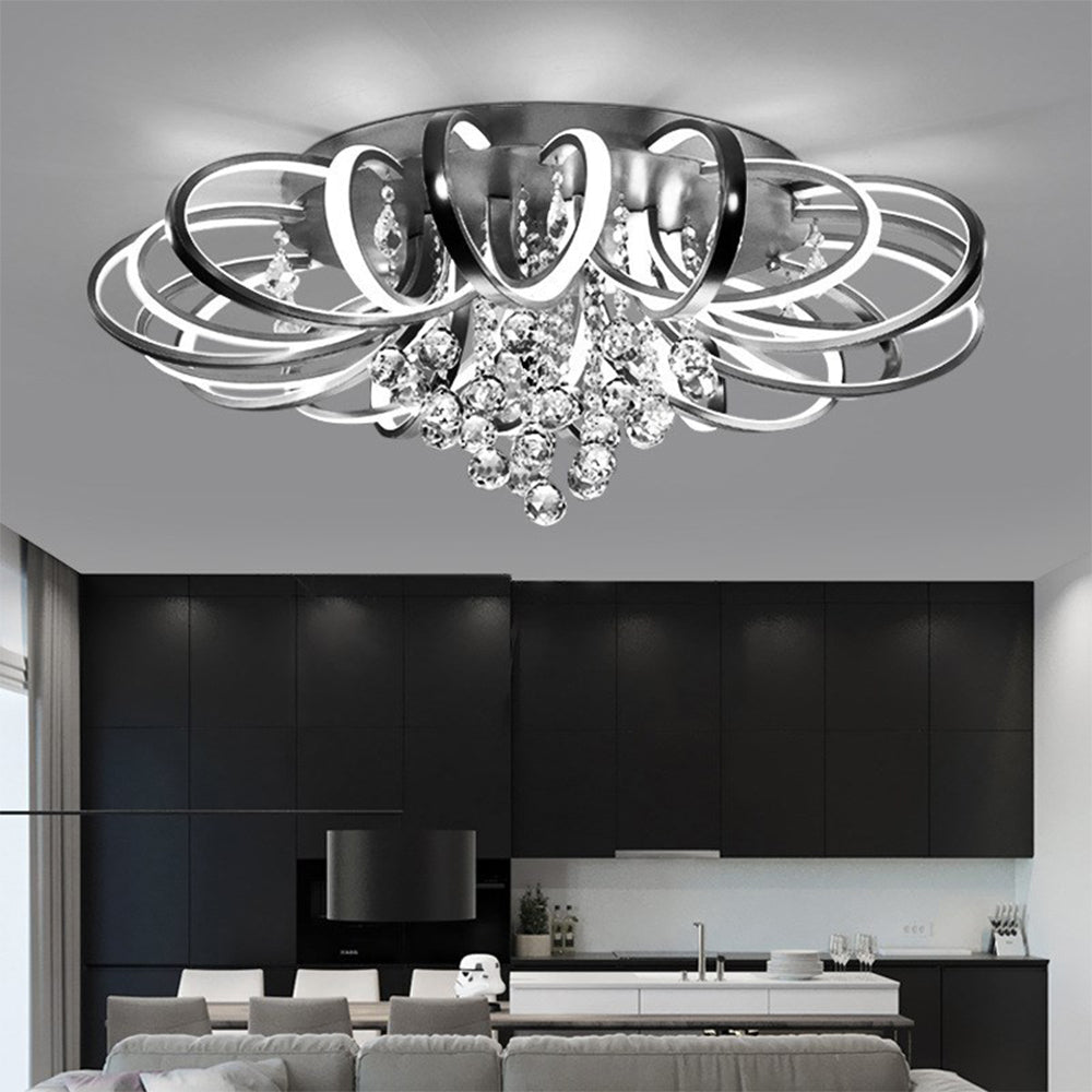 Elegant Led Acrylic Black Ceiling Light -Homdiy