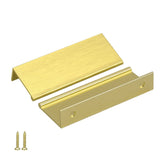 10 Pack Brushed Brass Finger Pull Drawer Edge Pulls Cabinet Hardware Handlles(LS7030GD) -Homdiy