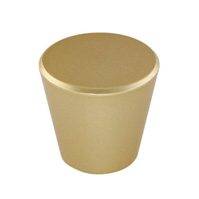 12 Pack Brushed Brass Circular Cone Shape Knobs Cabinet Hardware Solid(LS745GD) -Homdiy