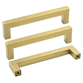15 Pack Modern Gold Cabinet Pulls Square Drawer Pulls -Homdiy