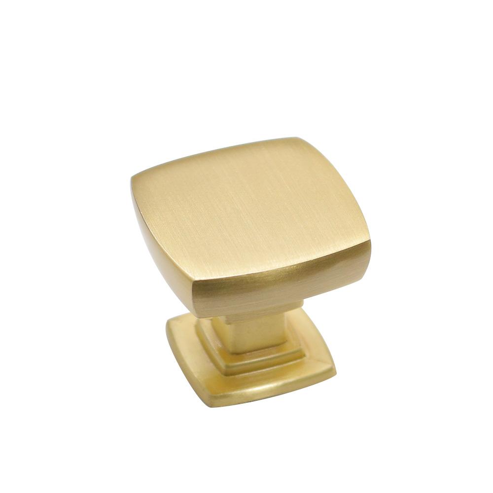 10 Pack Brushed Brass Square Cabinet Cupboard Knobs For Kitchen(LS9016GD) -Homdiy