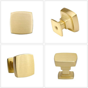 30 Pack Gold Kitchen Cabinet Handles Solid Square Bathroom Cabinet Knobs(LS9016GD) -Homdiy