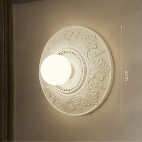 French Style Resin Carved Wall Light Fixture -Homdiy