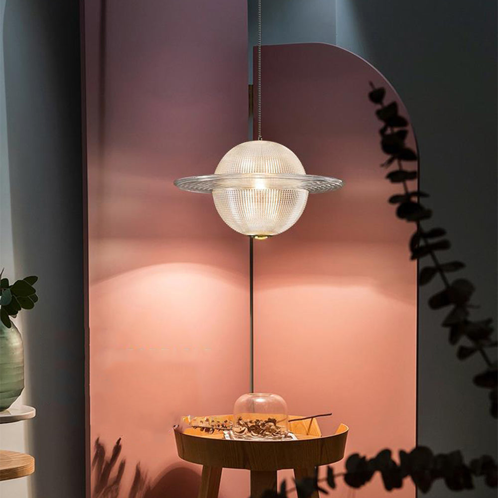 Vintage Glass Planet Pendant Light -Homdiy