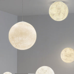 Simple White Moon Pendant Light Ball Floor Lamp -Homdiy