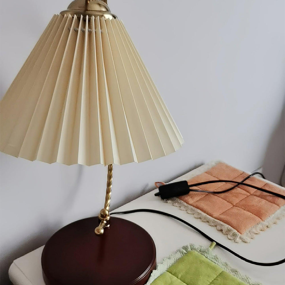 Antique Pleated Dotty Light Table Lamp -Homdiy