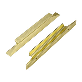 6 Pack Brushed Brass Drawer Pulls Solid Drawer Handles for Furniture(LS7024GD) -Homdiy