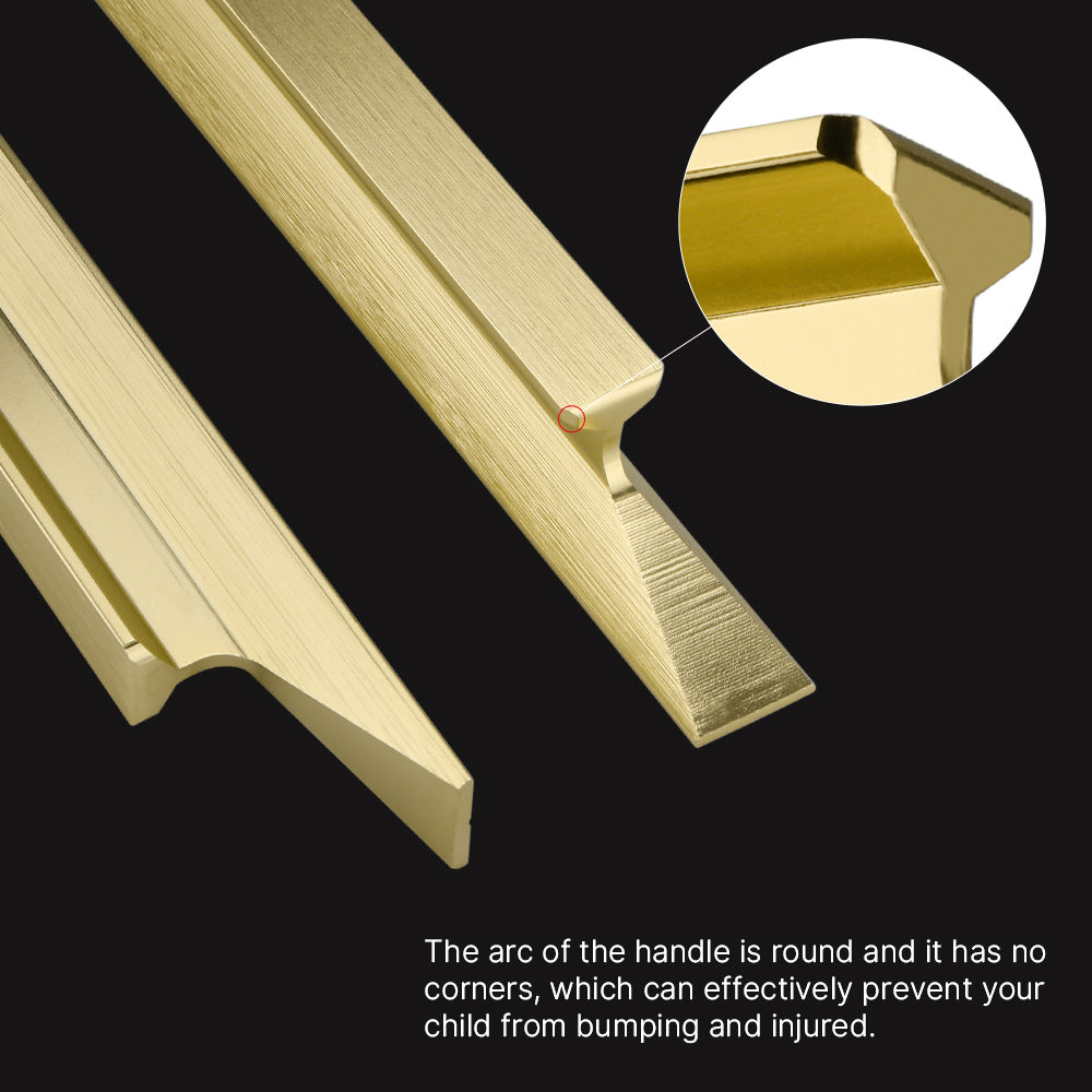 30 Pack Stylish Aluminum Alloy Gold Drawer Pulls for Bathroom(LS7024GD) -Homdiy