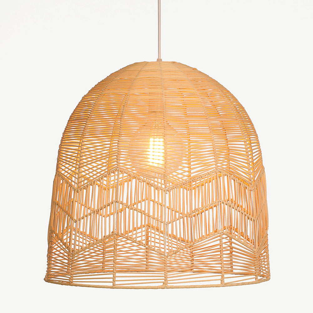 Handmade Basket Rattan Pendant Light Shades -Homdiy