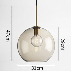 Modern Cognac Glass Pendant Light -Homdiy