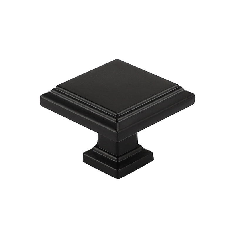 20 Pack Modern Black Square Cabinet Knobs Black Kitchen Cabinet Hardware Handles(LS9111BK) -Homdiy