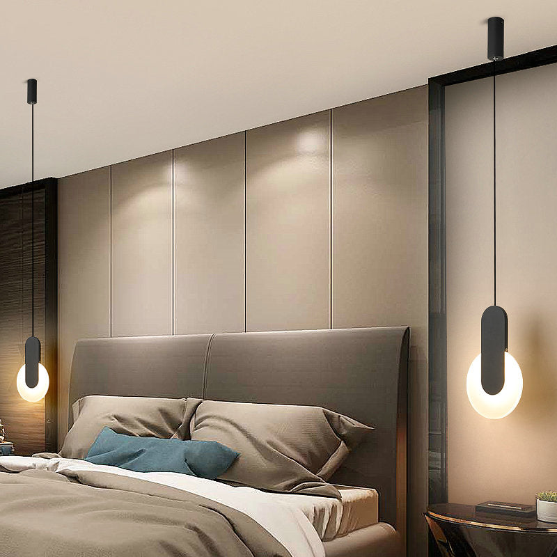 Modern Acrylic Led Pendant Light for Bedroom Bedside -Homdiy