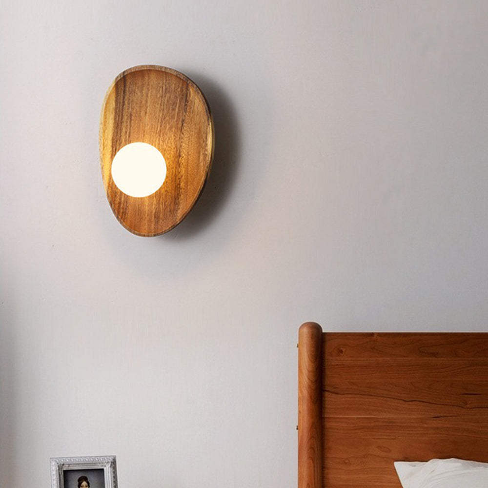 Wabi-sabi Simple Solid Wood Wall Light -Homdiy