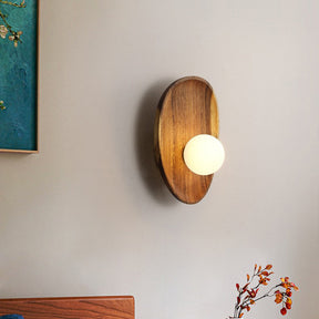 Wabi-sabi Simple Solid Wood Wall Light -Homdiy