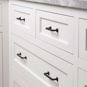 10 Pack Matte Black Cabinet Handles Black Drawer Pulls Vintage Bathroom Cabinet Handles(LS9136BK) -Homdiy