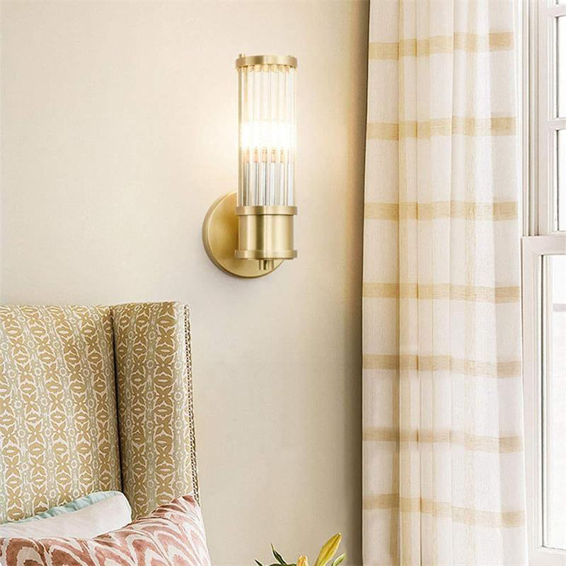 Nordic Simple Gold Brass Wall Lamp -Homdiy