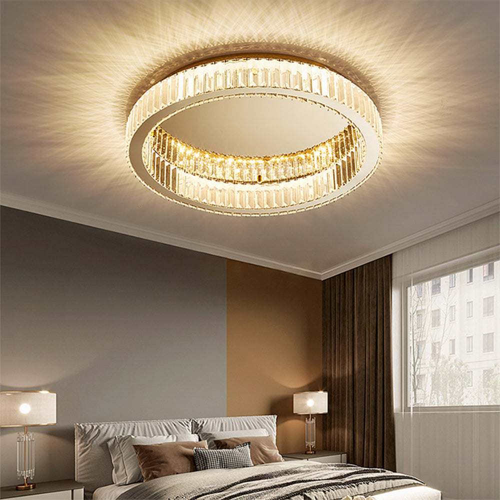 Luxury Round Dimmable Crystal Ceiling Light -Homdiy