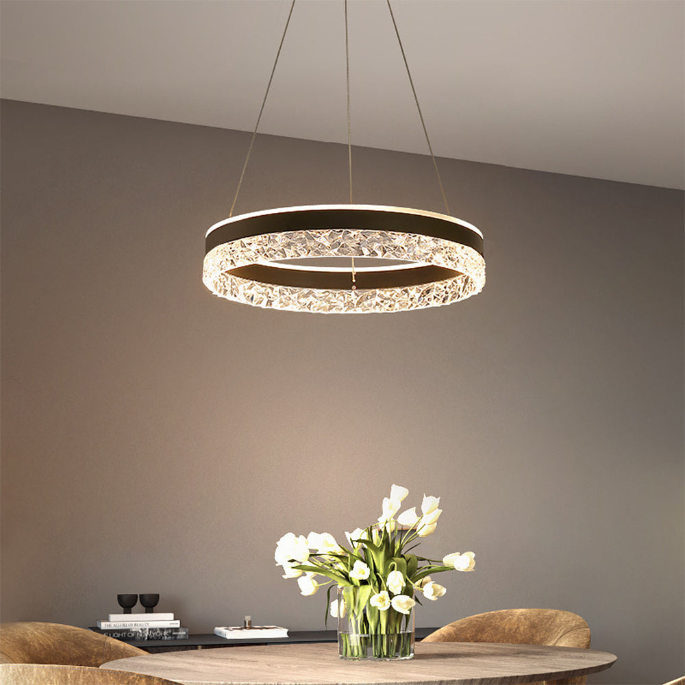 Light Luxury Circular Led Chandeliers -Homdiy
