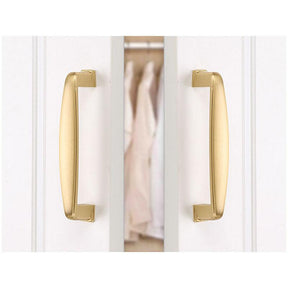 50 Pack Brushed Gold Arch Drawer Pulls for Kitchen Cabinets Zinc Alloy (LS8791GD) -Homdiy