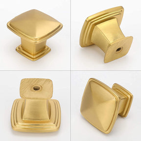 12 Pack Brushed Brass Drawer Pulls Solid Arched Cabinet Pulls(LS8791GD) -Homdiy