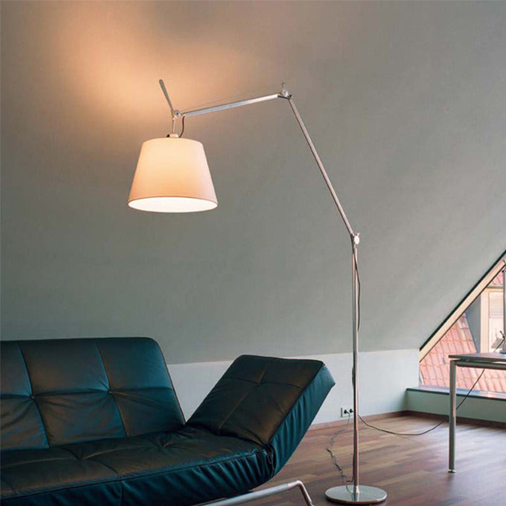 Designer Industrial Chrome Floor Lamp