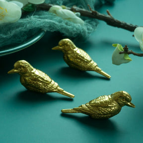 Gold Brass Bird Cabinet Pulls And Knobs (A Pair) -Homdiy