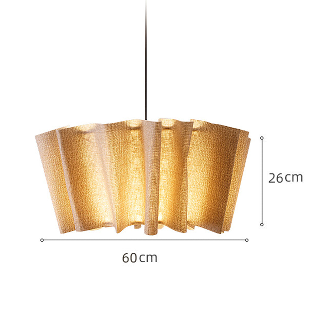 Nordic Linen Pleated Pendant Light Lampshade -Homdiy